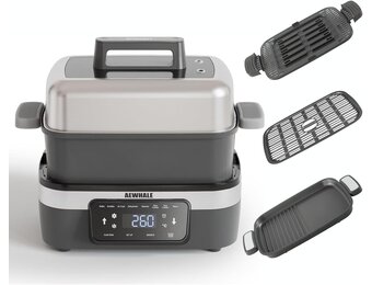 AEWHALE 8-in-1 Multicooker met Airfryer & Grill - Zilver - 34% Korting