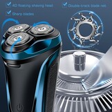 Elektrisch Scheerapparaat Heren met 3 Reservekoppen & Trimmer - 34% Korting