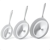 3-Delige RVS Pannenset 20/26/30cm | 47% Korting