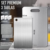 3-delige Titanium Snijplank Set - Antibacterieel & Vaatwasmachinebestendig