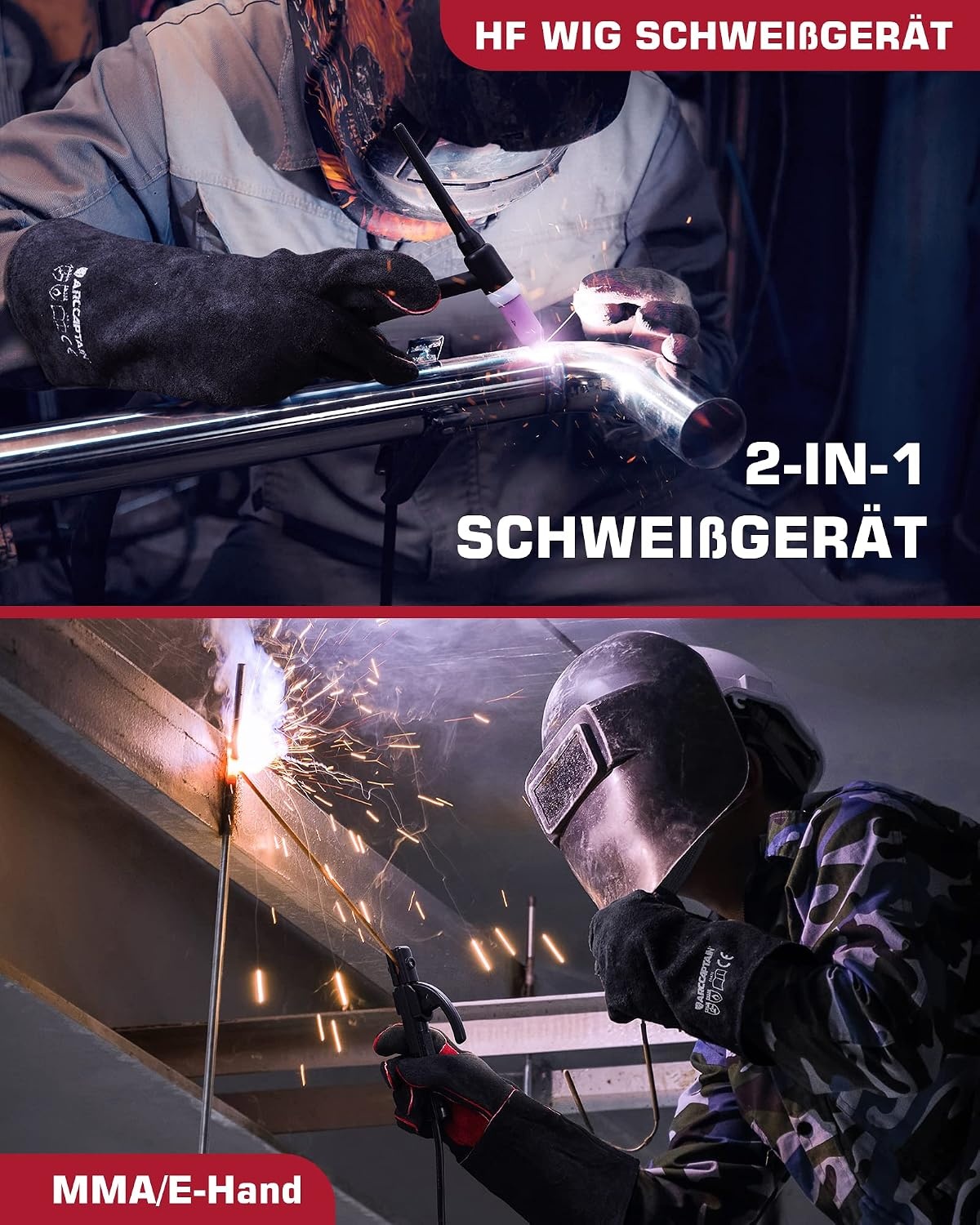 ARCCAPTAIN 2-in-1 TIG/MMA Lasapparaat 200A Geel - 35% Korting