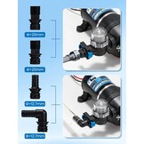 Mxmoonant 12V Zelfaanzuigende Waterpomp | 12,5 L/min | 54% Korting