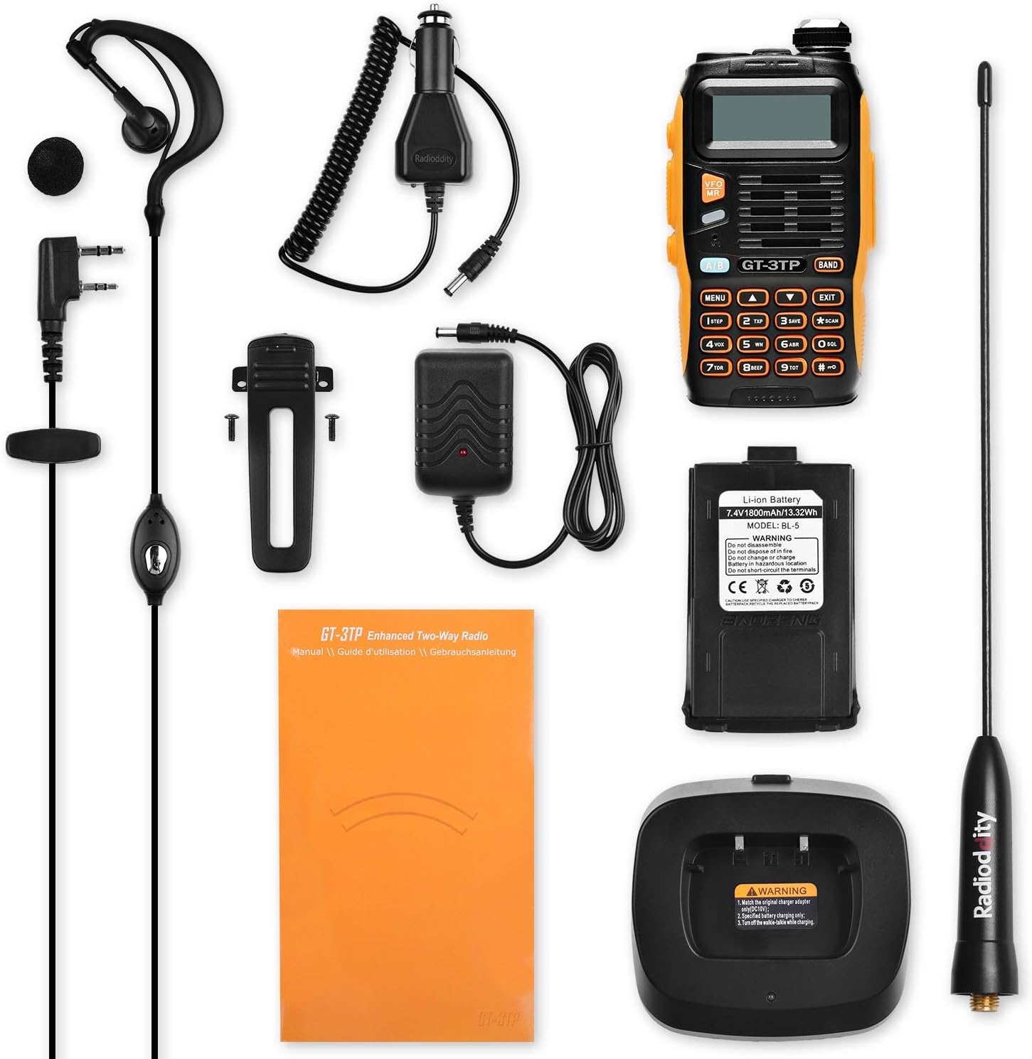 Baofeng GT-3TP Mark III Walkie Talkie - 8W - 10km Bereik - 29% Korting