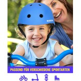 Kinder Fiets- & Skatehelm Blauw - Multi-sport, Verstelbaar (S/M/L) - 72% Korting