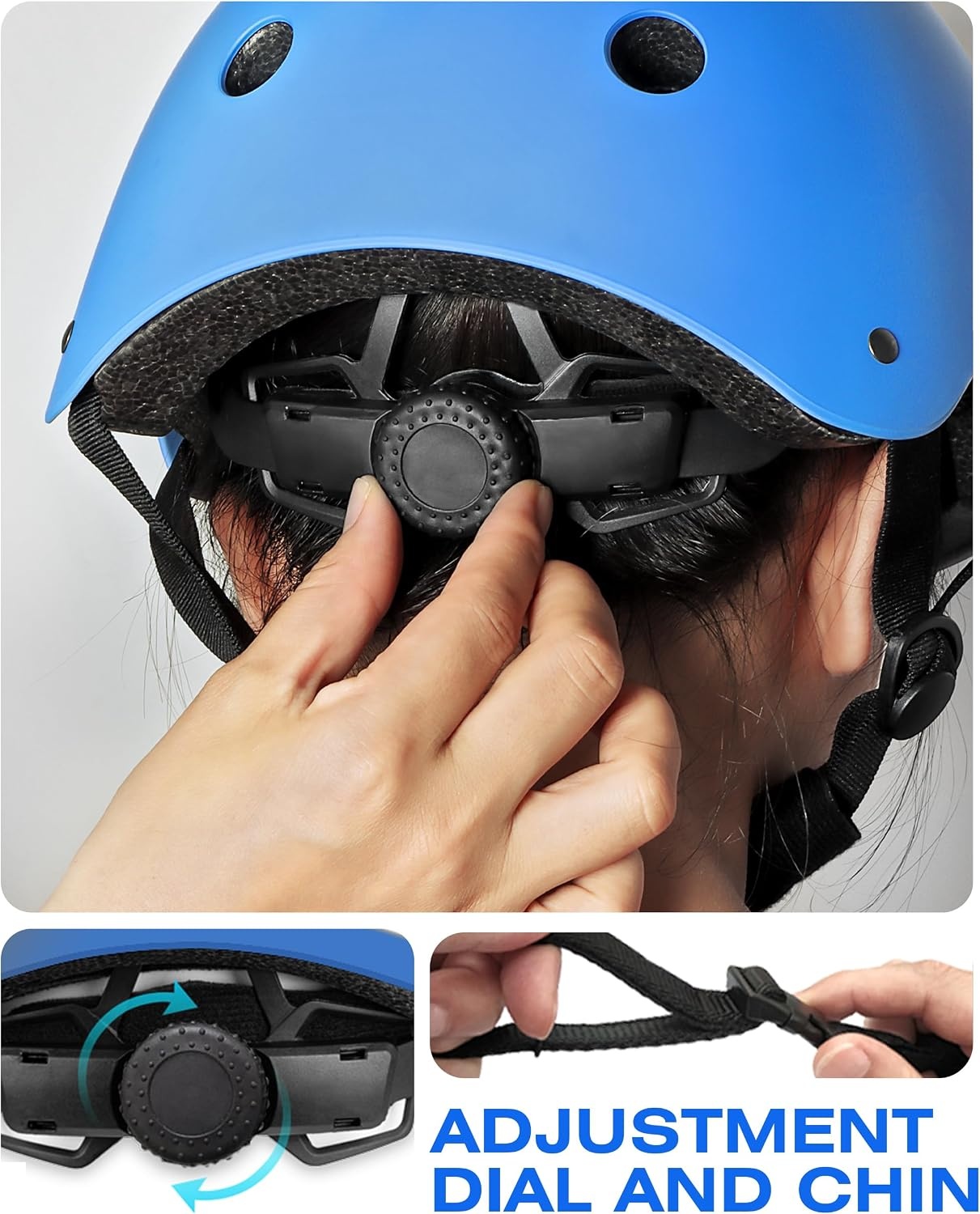Kinder Fiets- & Skatehelm Blauw - Multi-sport, Verstelbaar (S/M/L) - 72% Korting