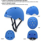 Kinder Fiets- & Skatehelm Blauw - Multi-sport, Verstelbaar (S/M/L) - 72% Korting