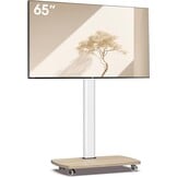 Verrijdbare TV-standaard met Houten Voet - 32-65" - 34% Korting!