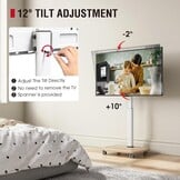 Verrijdbare TV-standaard met Houten Voet - 32-65" - 34% Korting!