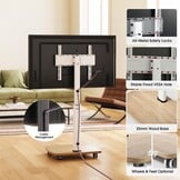Verrijdbare TV-standaard met Houten Voet - 32-65" - 34% Korting!