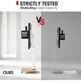 Verrijdbare TV-standaard met Houten Voet - 32-65" - 34% Korting!