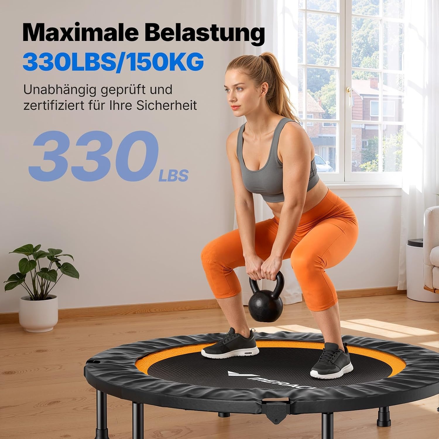 MERACH Mini Trampoline (40"/48") - Stil & Opvouwbaar, Max 150kg