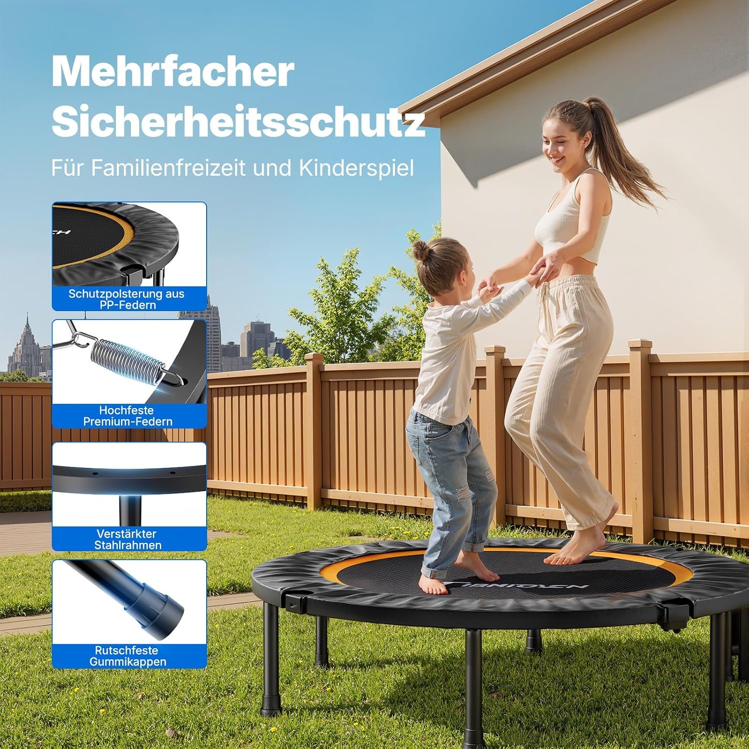 MERACH Mini Trampoline (40"/48") - Stil & Opvouwbaar, Max 150kg