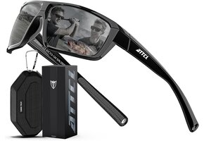 Heren Sport Zonnebril met Gepolariseerde Glazen & UV400 - 60% Korting
