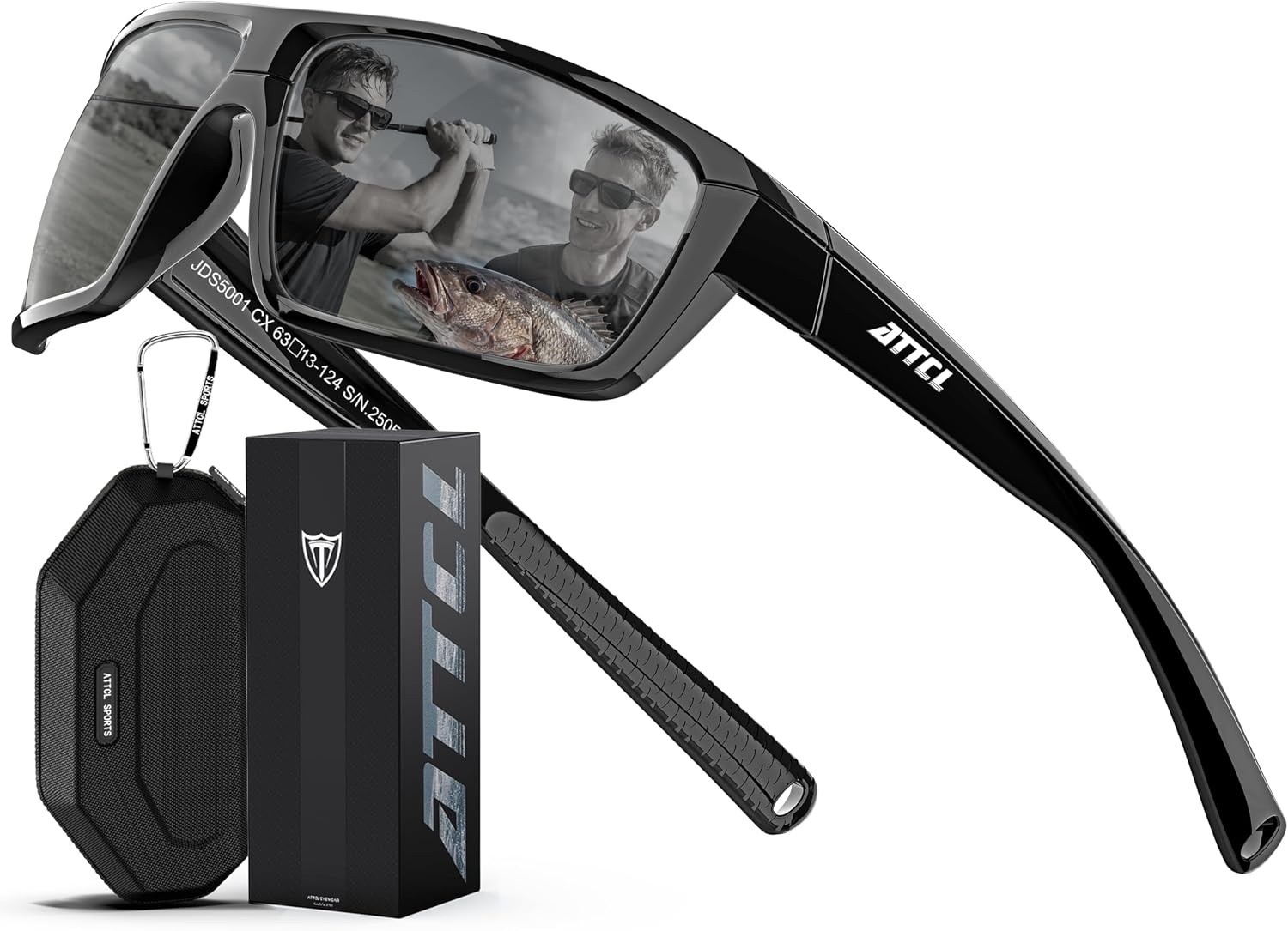 Heren Sport Zonnebril met Gepolariseerde Glazen & UV400 - 60% Korting