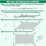 Versterkt Kattennet Balkon 10x3m - UV-bestendig & Weerbestendig