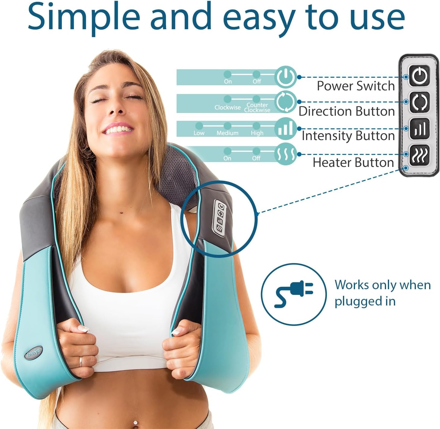 Elektrisch Shiatsu Massageapparaat met Warmte - 59% Korting!
