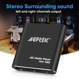 AGPTEK Mini Full-HD 1080p Mediaspeler - Zwart - 34% Korting