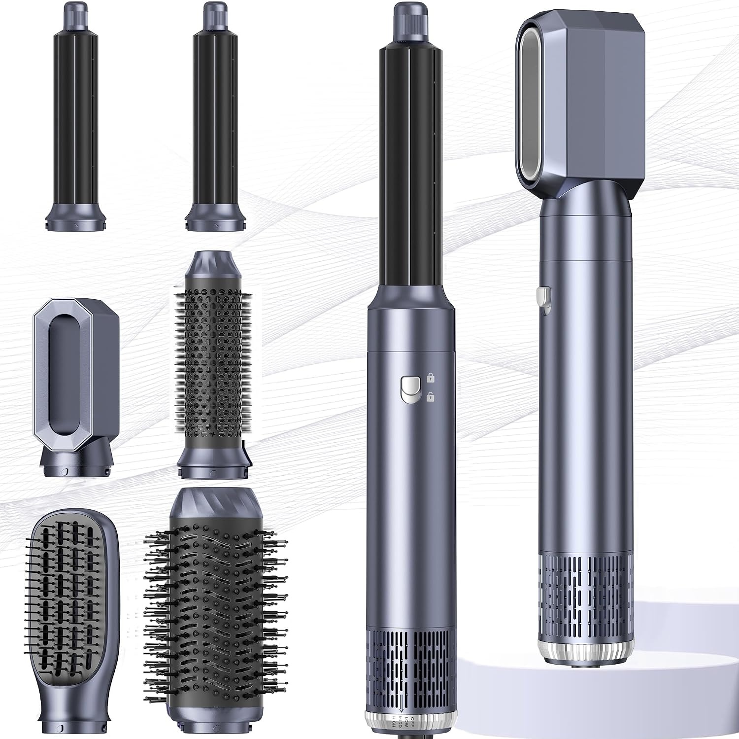 Heteluchtborstel 6-in-1 Haarstyler 1000W - 45% Korting!
