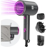 Professionele Ionische Föhn 2400W Grijs | Sneldrogend & Anti-pluis | 45% Korting