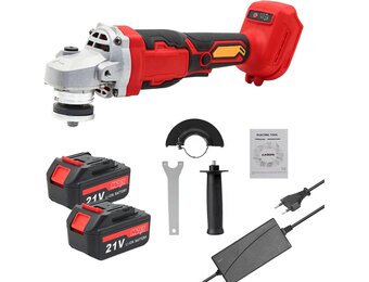 21V Haakse Slijper (2 stuks) - 125mm, Borstelloos - 34% Korting!