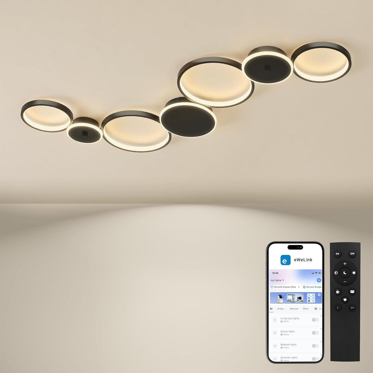Dimbare LED-plafondlamp Rond Wit (62W) - Modern Design - 34% Korting