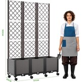 Verhoogd Bloembed met Spalier & Wielen - 54% Korting!