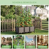 Verhoogd Bloembed met Spalier & Wielen - 54% Korting!