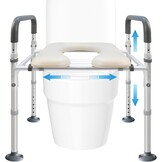 Toilet Frame for Disabled and Elderly, Safety Rails, Freestanding, Toilet Support Frame for Disabled Persons, Height and Width Adjustable Toilet Rails, Toilet Border, Safety Frame, 180 kg