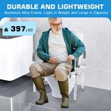 Toilet Frame for Disabled and Elderly, Safety Rails, Freestanding, Toilet Support Frame for Disabled Persons, Height and Width Adjustable Toilet Rails, Toilet Border, Safety Frame, 180 kg