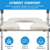 Toilet Frame for Disabled and Elderly, Safety Rails, Freestanding, Toilet Support Frame for Disabled Persons, Height and Width Adjustable Toilet Rails, Toilet Border, Safety Frame, 180 kg