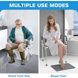 Toilet Frame for Disabled and Elderly, Safety Rails, Freestanding, Toilet Support Frame for Disabled Persons, Height and Width Adjustable Toilet Rails, Toilet Border, Safety Frame, 180 kg