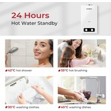 CAMPLUX BY264 10 Liter Gas Boiler Indoor, Butaan (28-30 mbar)/ Propaan (37 mbar), 20kW, voor Keuken-/balkonmontage