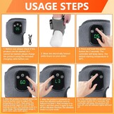 3-in-1 voetmassage, 1 stuk voetmassageapparaat, draadloos voetmassageapparaat, 3 vibratiemodi en 5 warmtestanden