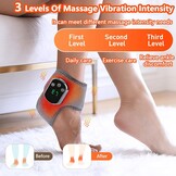 3-in-1 voetmassage, 1 stuk voetmassageapparaat, draadloos voetmassageapparaat, 3 vibratiemodi en 5 warmtestanden