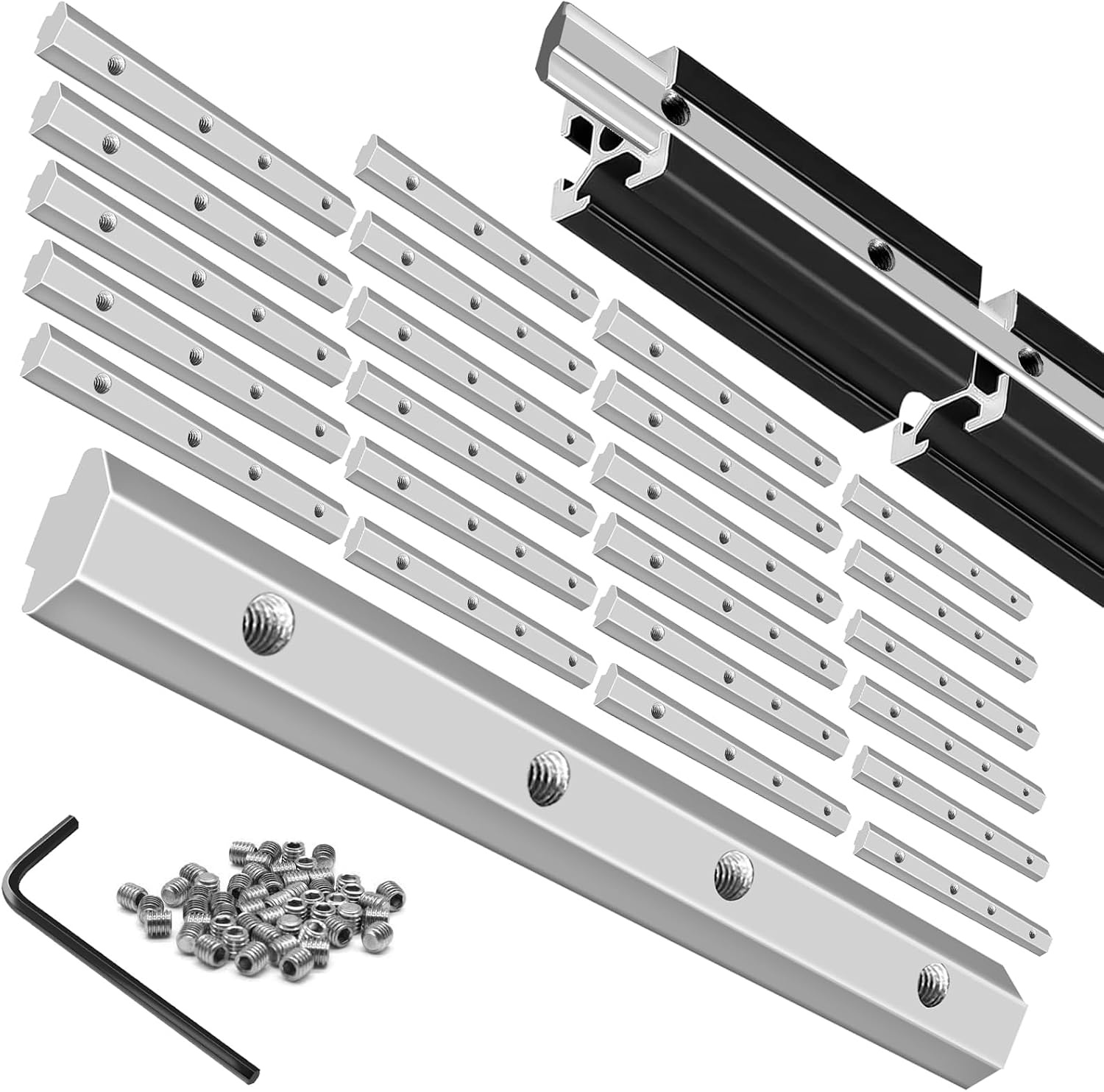 Hoekbeugel voor Aluminium Profielen - 24 stuks - Zilver