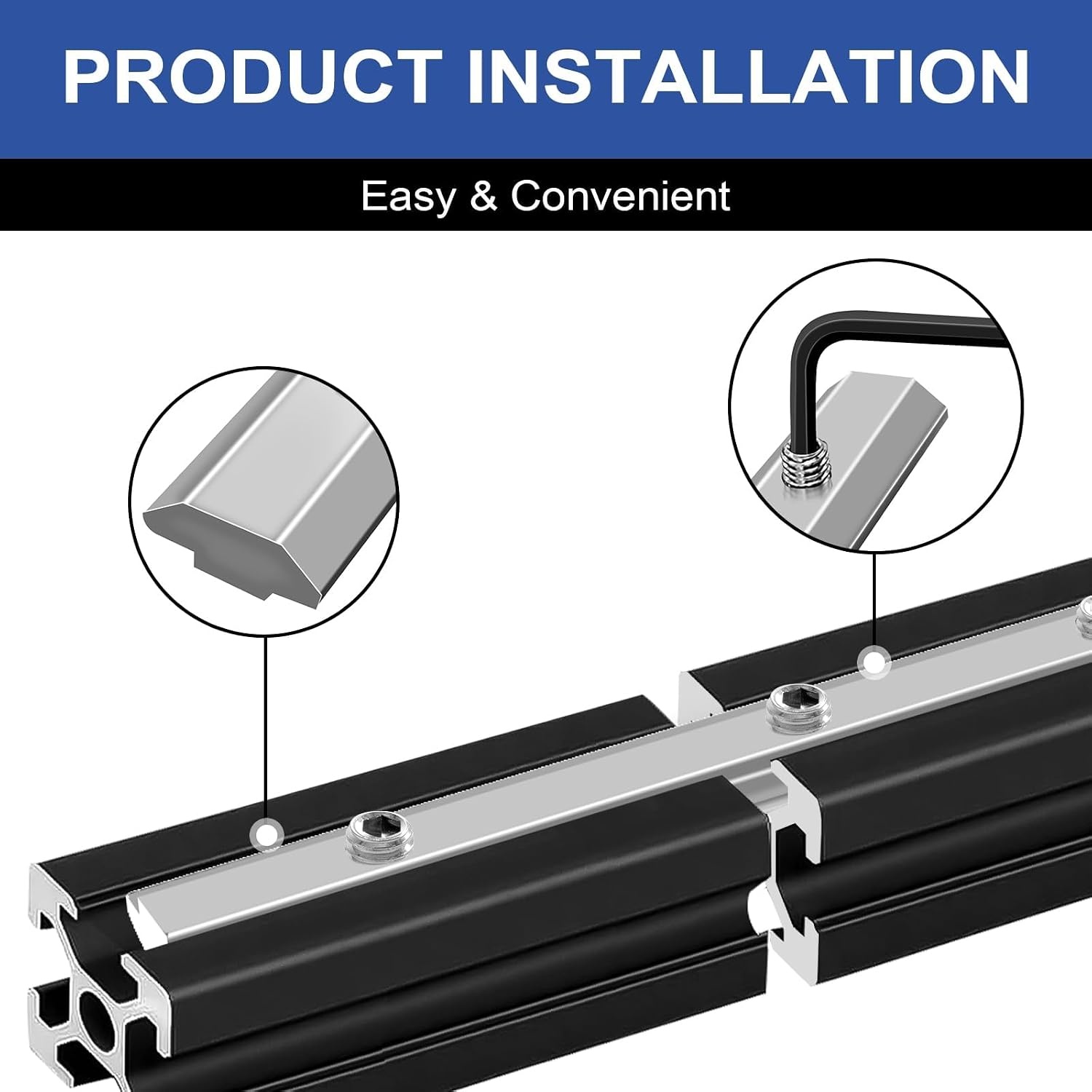 Hoekbeugel voor Aluminium Profielen - 24 stuks - Zilver