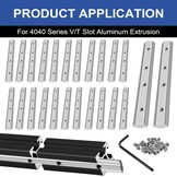 Hoekbeugel voor Aluminium Profielen - 24 stuks - Zilver
