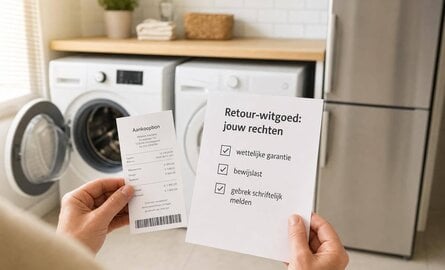 Garantie op retour-witgoed: je rechten bij wasmachine, droger of koelkast