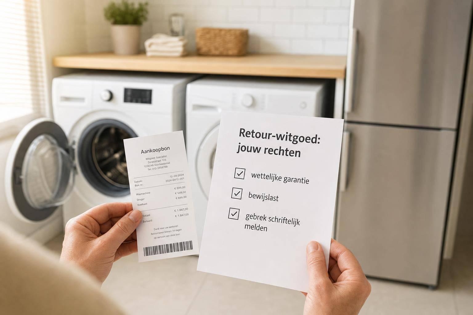 Garantie op retour-witgoed: je rechten bij wasmachine, droger of koelkast