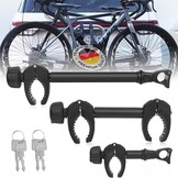 FINEW 3 stuks framehouders voor fietsendrager, trekhaak, 45 cm + 32 cm + 25 cm, universele fietsframehouder afsluitbaar, framehouder voor U-beugelbuis: Ø 2,5-3 cm, krachtige fixatie (patent)