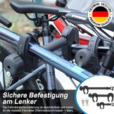 FINEW 3 stuks framehouders voor fietsendrager, trekhaak, 45 cm + 32 cm + 25 cm, universele fietsframehouder afsluitbaar, framehouder voor U-beugelbuis: Ø 2,5-3 cm, krachtige fixatie (patent)