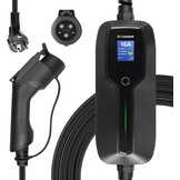 Morec Typ1 draagbare EV-oplaadkabel schakelbare oplaaddoos 10 / 16A-oplader met scherm Schuko 2-pins EV-laadstation SAE J1772 elektrische auto EVSE (eurostekker) 6m