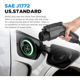 Morec Typ1 draagbare EV-oplaadkabel schakelbare oplaaddoos 10 / 16A-oplader met scherm Schuko 2-pins EV-laadstation SAE J1772 elektrische auto EVSE (eurostekker) 6m