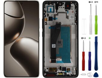 Amoled LCD Display voor Xiaomi 14T - Zwart inclusief Frame en Gereedschapsset