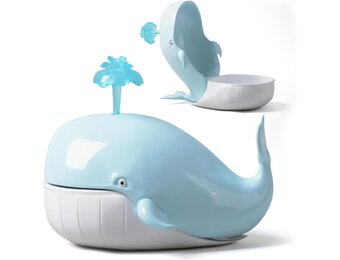 HAUCOZE Walvis Snoeppot en Decoratiebeeldje - 23 cm - Blauw