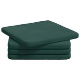 vidaXL Zitkussens 4 pcs Donkergroen 40 x 40 x 3 cm Fluweel