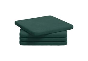Donkergroene Fluweel Zitkussens (4 stuks) - 40x40cm - 40% Korting