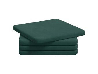 vidaXL Zitkussens 4 pcs Donkergroen 40 x 40 x 3 cm Fluweel