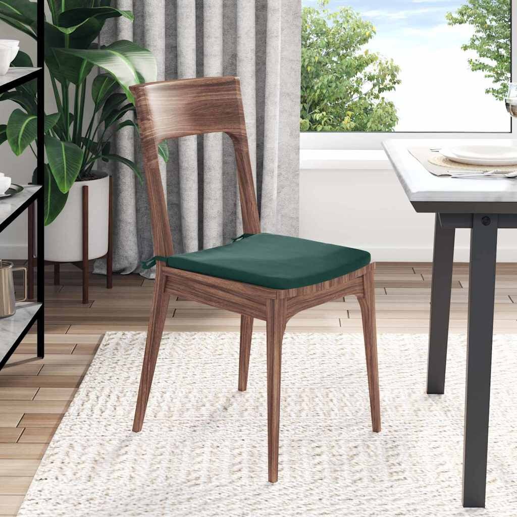vidaXL Zitkussens 4 pcs Donkergroen 40 x 40 x 3 cm Fluweel