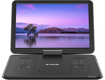 BOIFUN Draagbare DVD-speler 15,6 inch HD-scherm 17,5 inch - Zwart